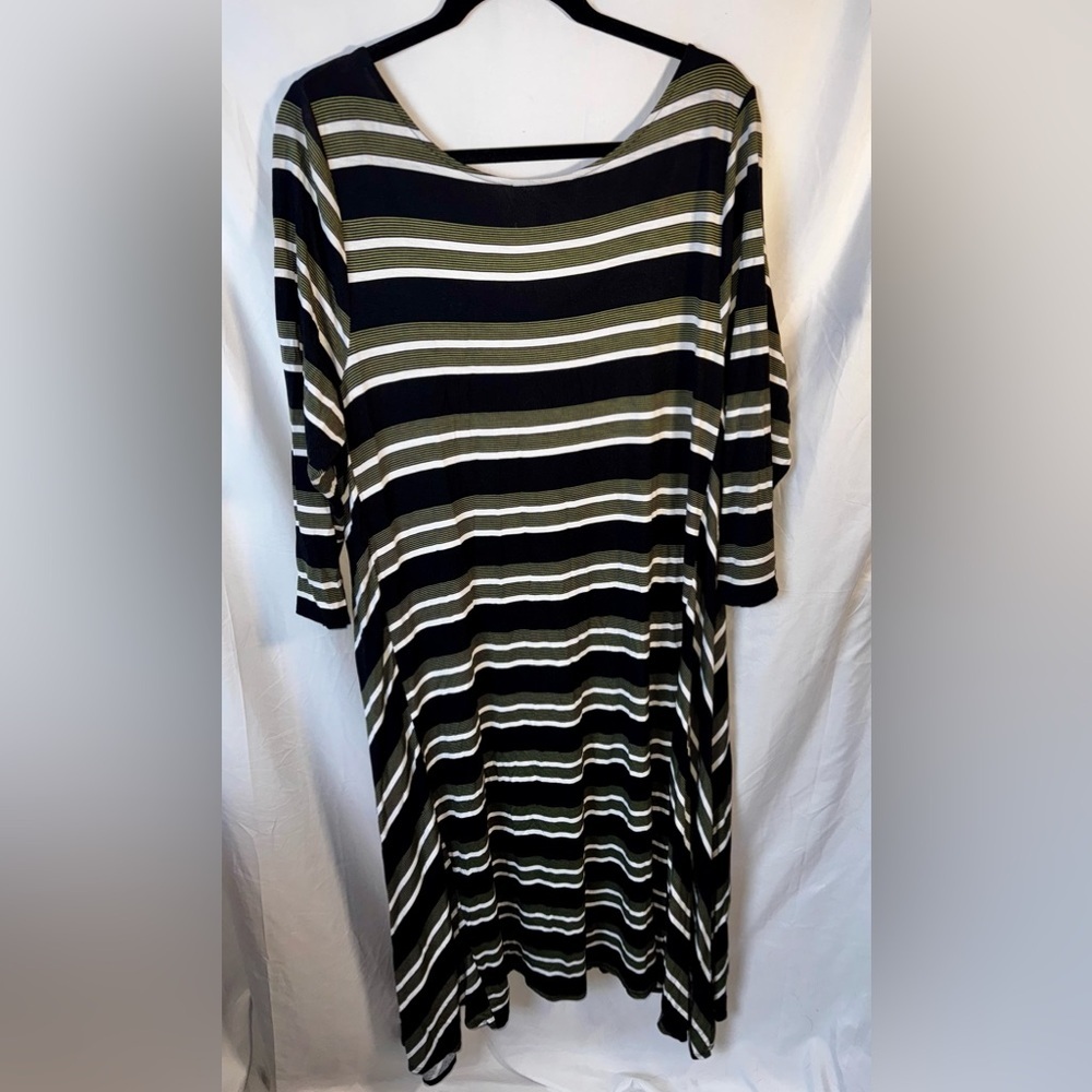 Lane Bryant Multicolor Striped Midi Dress - Picture 7 of 10